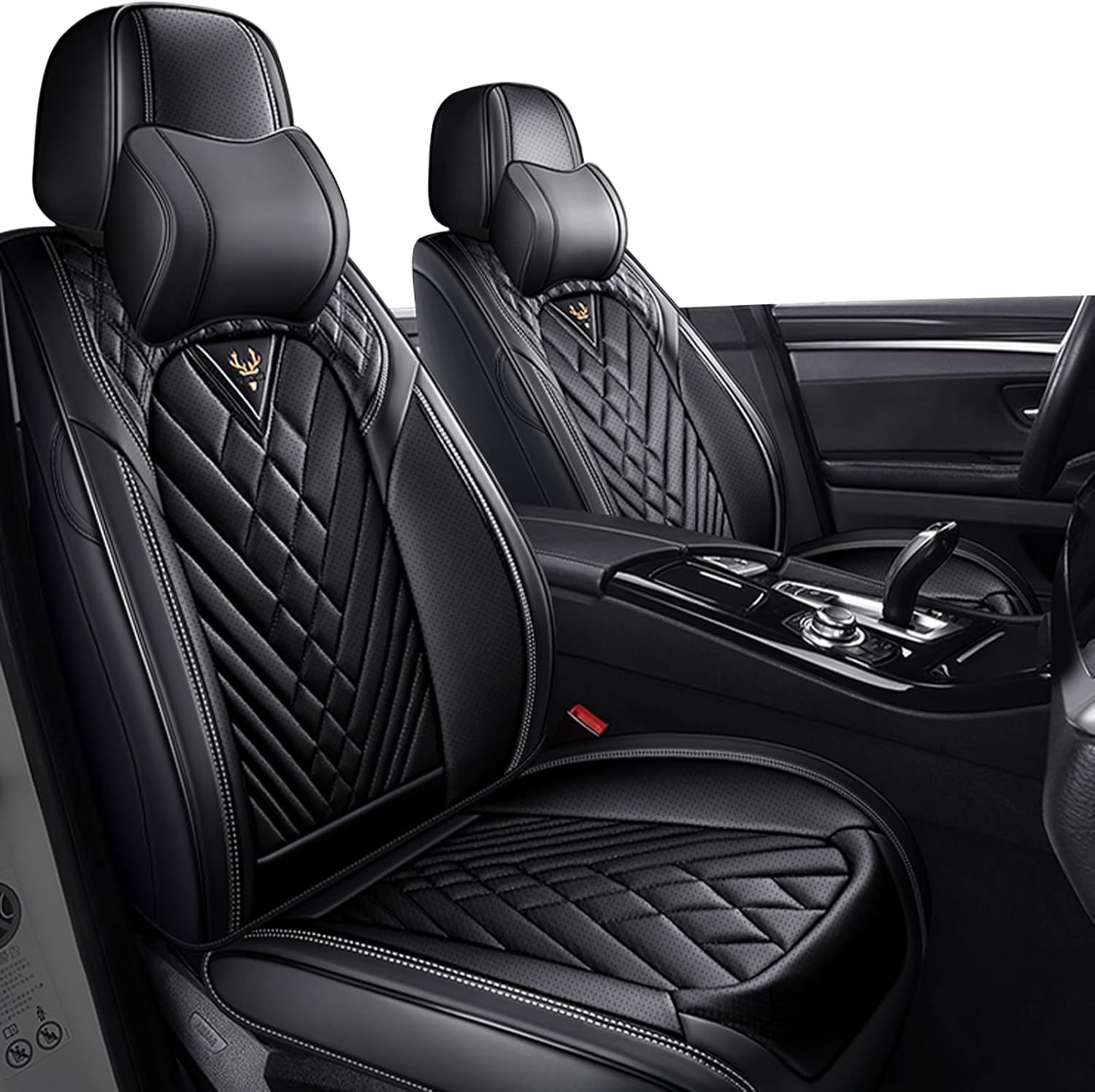 Seat Covers for Nissan 250Z 2003-2009 - Black - Plush Comfort, Luxury Interior Upgrade & Waterproof with Pillows