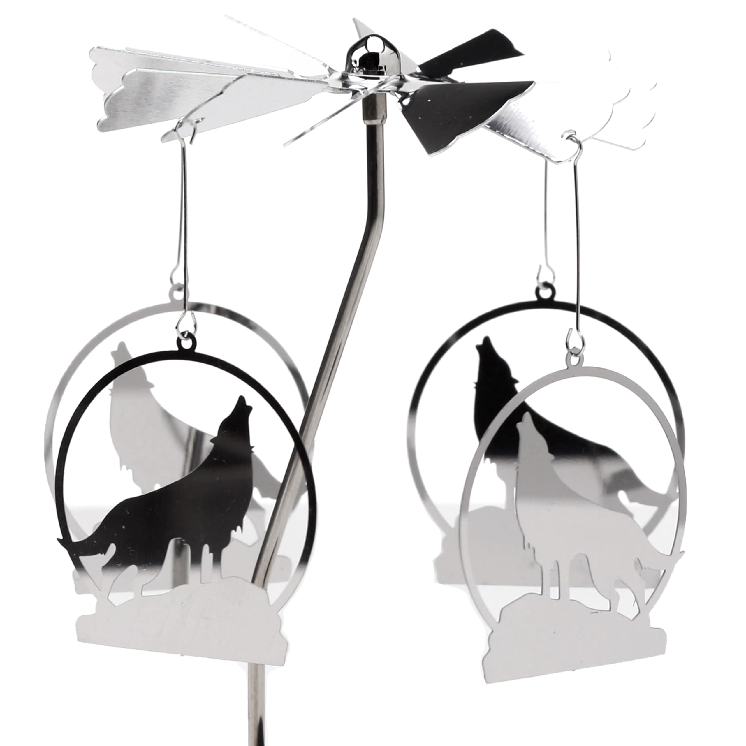 Puckator Bougeoir Rotatif en Forme de Loup Hurlant - Décoration d'intérieur - Accessoires de Salon
