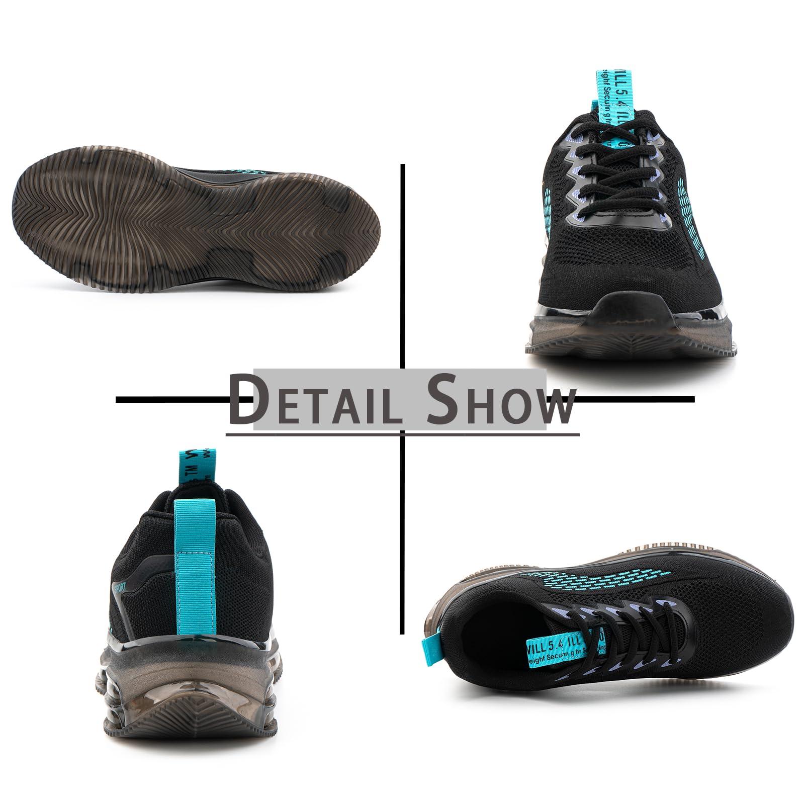 Scarpe Running Uomo Scarpe da Corsa Uomo Sportive Ginnastica Trail Running Sneakers Nero Blu Rosso 39-48EU