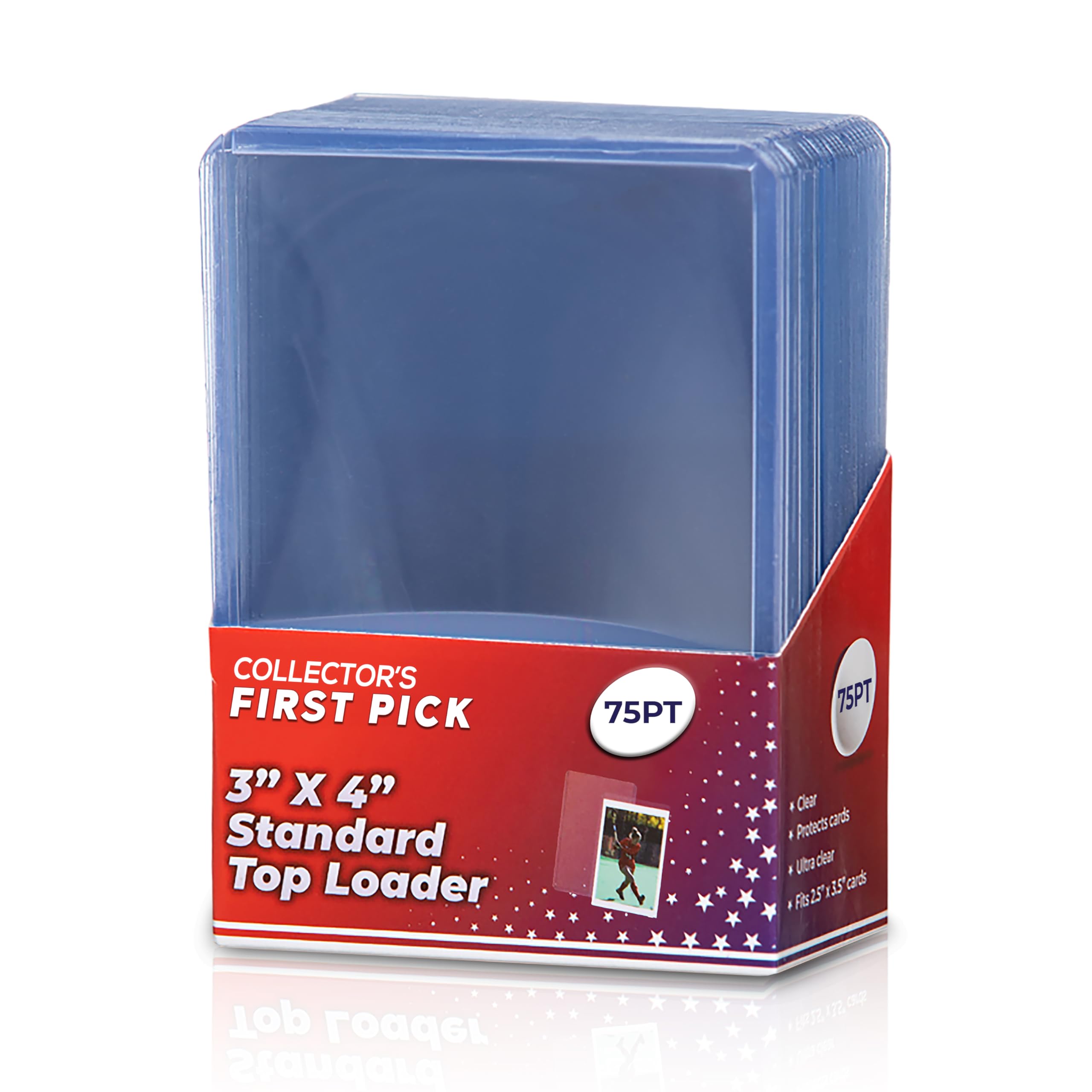 Photo 1 of (25) 75pt Premium Top Loader Pack Card Sleeves Thick Storage Card Protector for Gaming Cards, Football, Basketball, Baseball, Hockey and Memorabilia Ultra Clear Card Sleeve Hard Protector Storage Pro