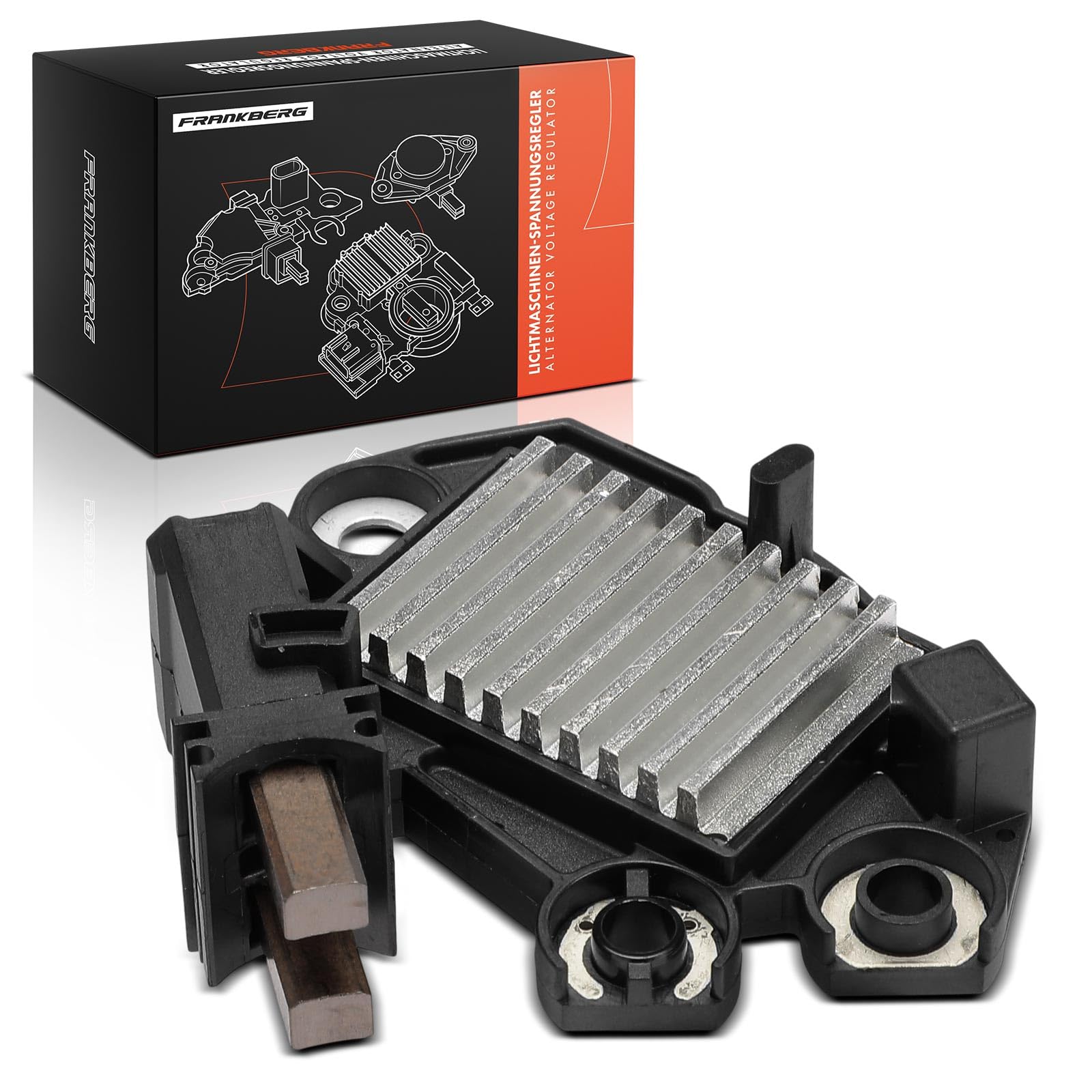 Frankberg Regulador de alternador regulador de generador 1 polo 12V | 06E903803T; Compatible con: A4 Avant 8K5, A4 Allroad 8KH, A5 Sportback 8TA, A5 8T3, Q5 8RB, A4 8K2, A5 Cabriolet 8F7