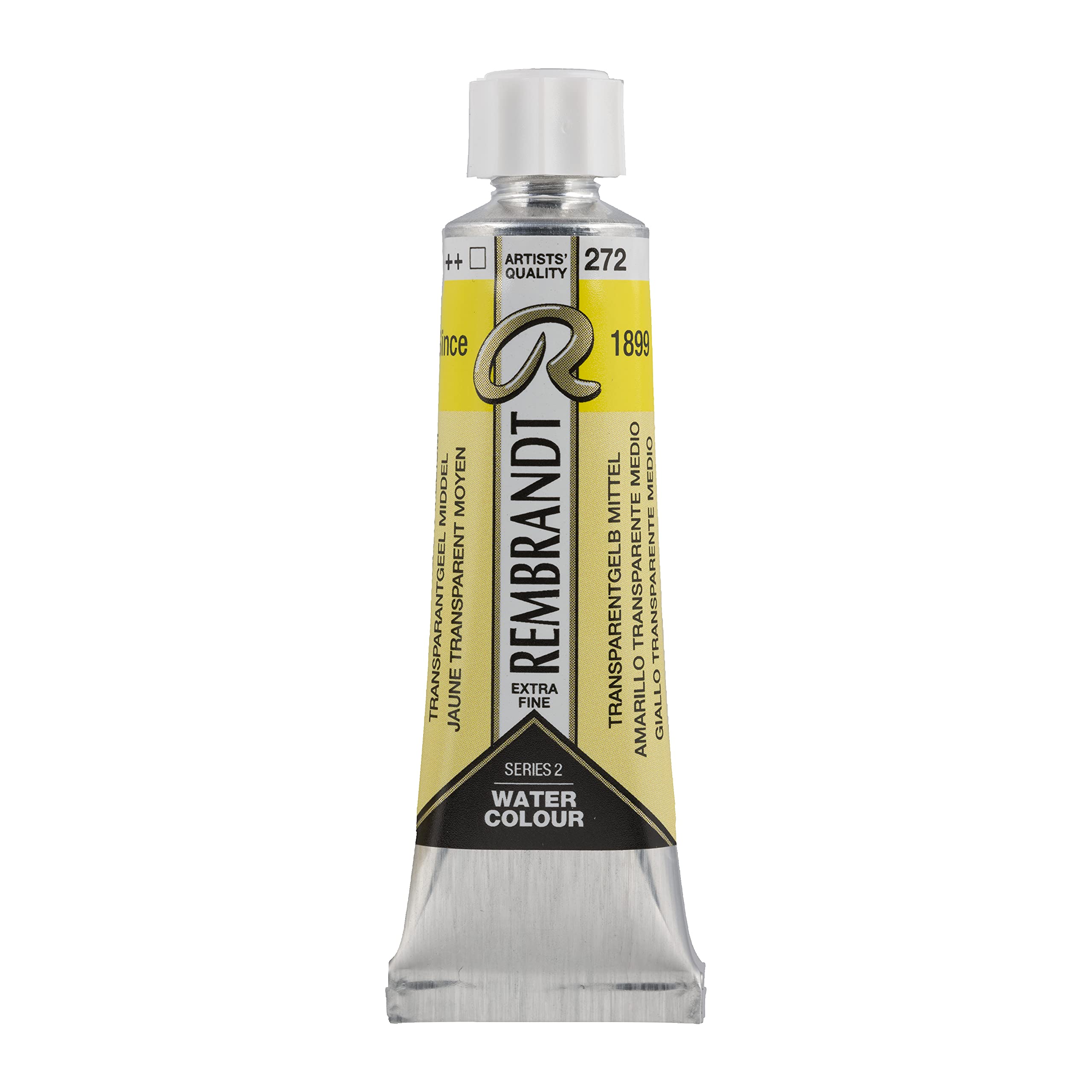 Rembrandt Watercolour Tube 10 ml Transparent yellow medium 272 (05012720) โ image 1