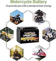 Vista 7 de Weize YTX4L-BS - Batería de motocicleta sellada recargable de alto rendimiento compatible con Polaris Scrambler, Sportsman 90, Honda Scooters NQ50