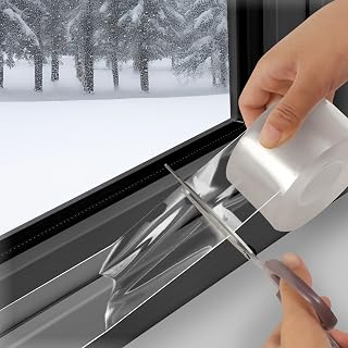 Litaibai Transparent Window Weather Sealing Tape 2" x 33ft - Airtight Draft Blocker, No Residue Removable Insulation for Windows & Doors