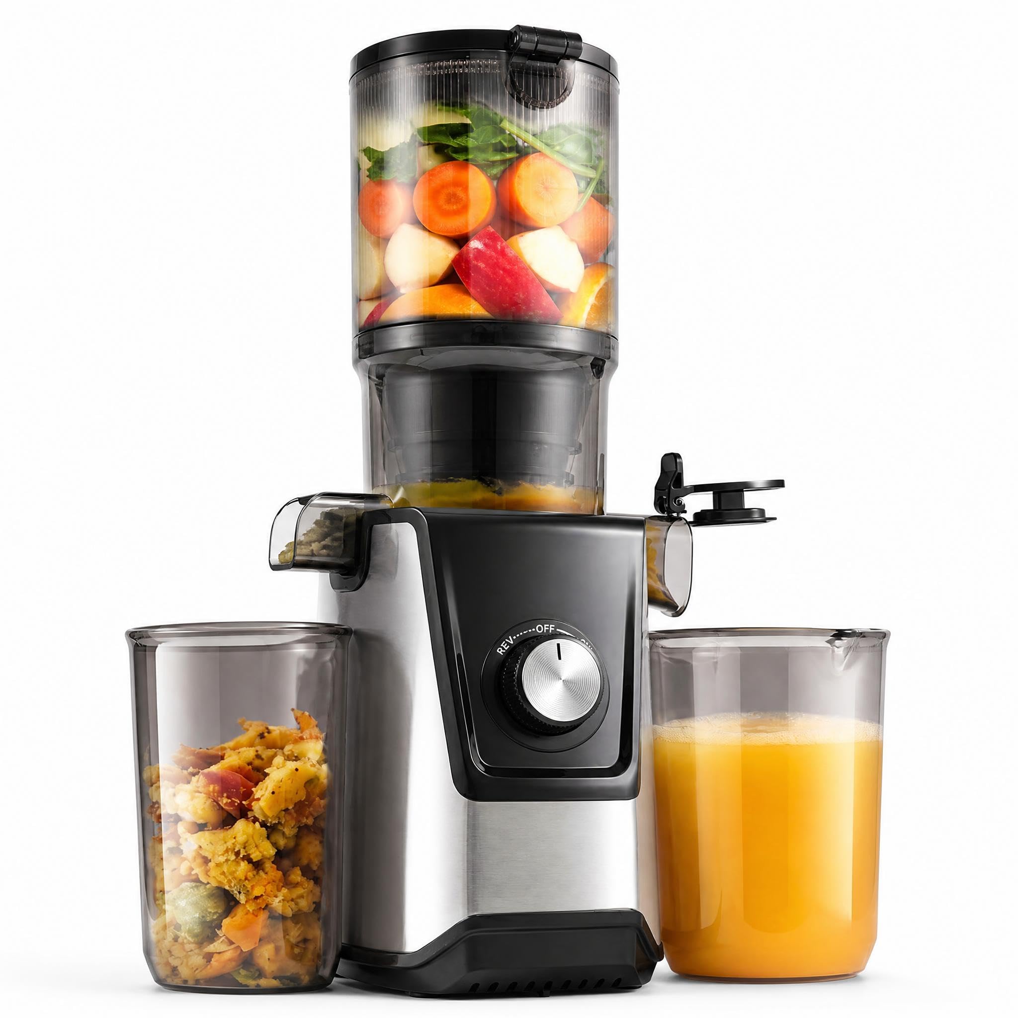 LIFEZEAL Extracteur de Jus à Froid Lent 160w Fruits Legumes Rendement 99%
