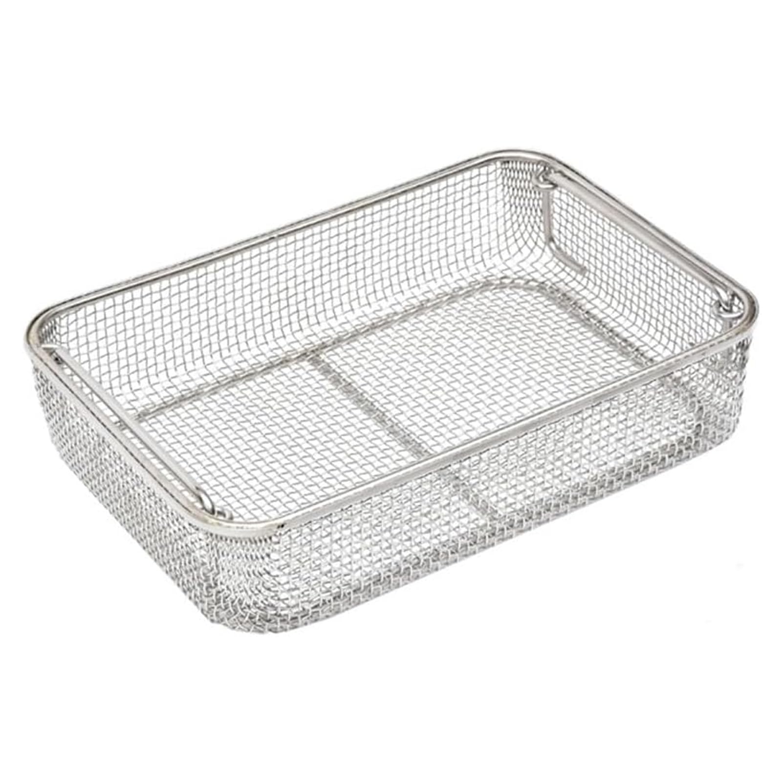 Cesta de desinfección perforada de 50x30cm en acero inoxidable para lavado profesional
