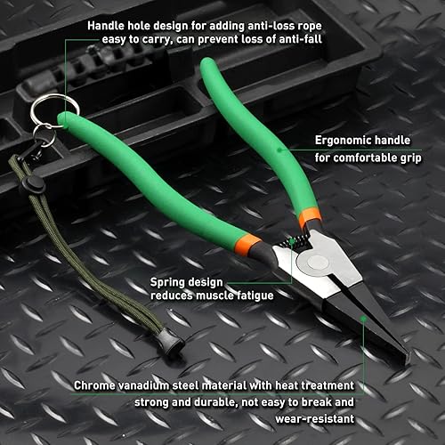 Miniatura 3 de SPEEDWOX Alicates de Anillo de Bloqueo de Punta de Ángulo Especial de 8 Pulgadas Alicates de Anillos de Retención para Remover e Instalar Anillos de