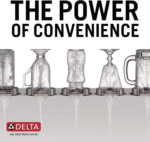 Miniatura 7 de Delta Faucet Enjuagador de vidrio para fregaderos de cocina accesorios de fregadero de cocina enjuagador de vidrio de barra SpotShield inoxidable