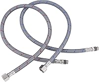 Vista 7 de Líneas de suministro de rosca de compresión hembra de 3/8 pulgadas × conector macho M10 1 par, manguera de grifo ARCORA de 16 pulgadas conecta