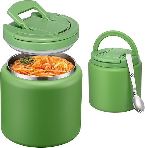 Itslife Termo para sopa para alimentos calientes para niños de 25.5oz con tapa de hebilla, tarro de alimentos calientes de boca ancha, termo al