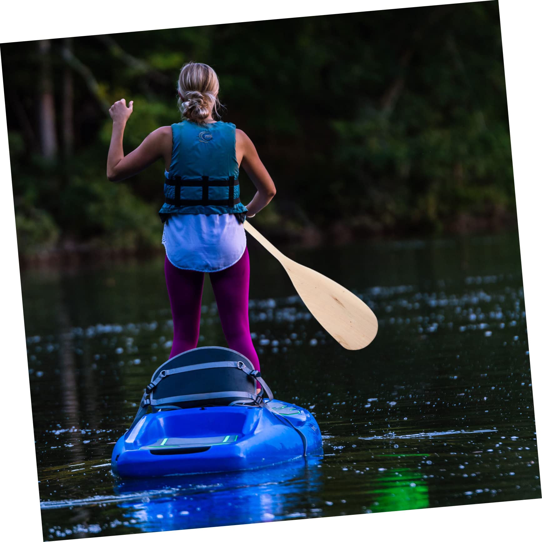 OSALADI Pagaia Leggera e Resistente per Bambini in Legno Impugnatura a T agli Sport Acquatici, per Giochi d'Acqua e attività Fai-da-Te Estive