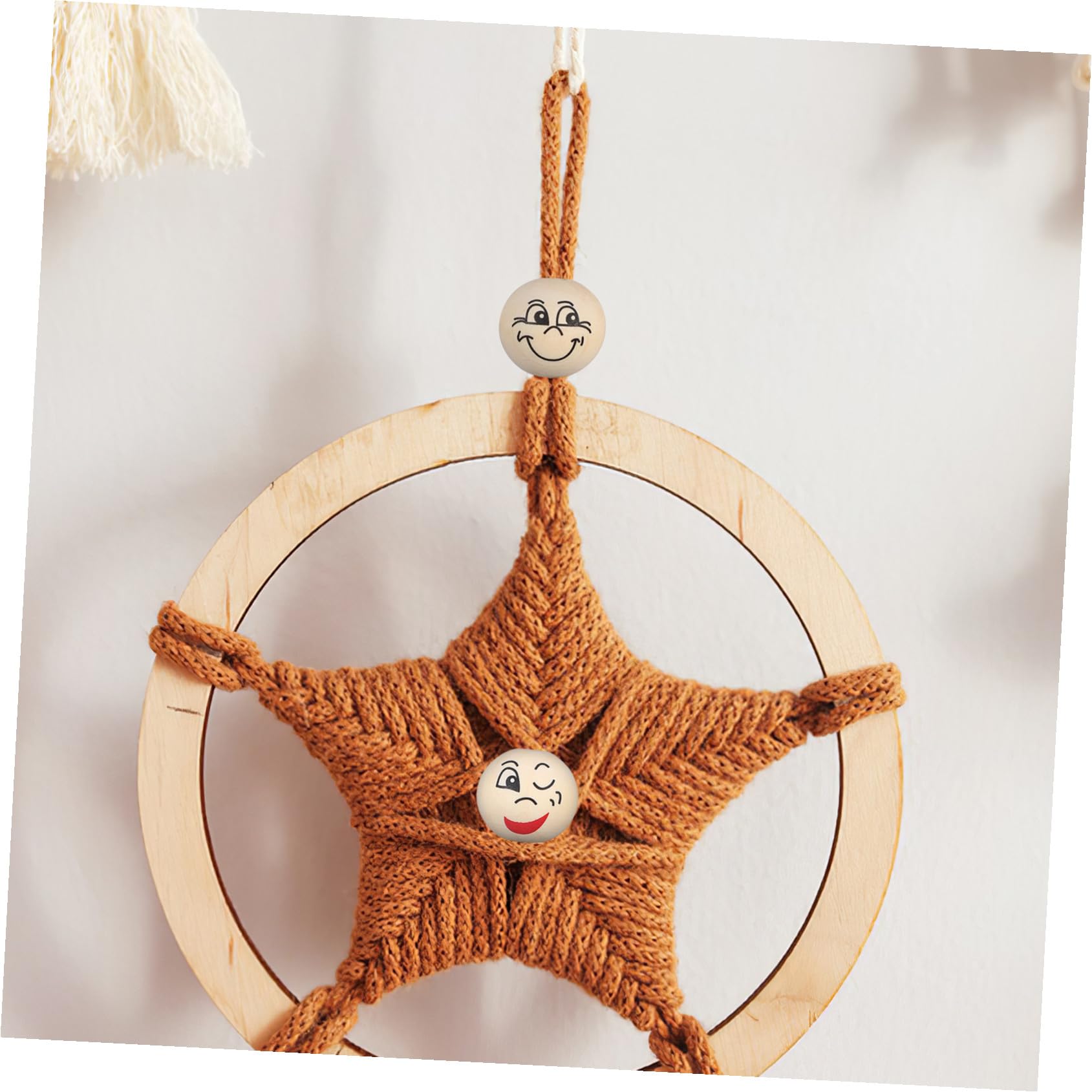 80 piezas Cuentas de Madera con Cara Sonriente para Manualidades y Pulseras DIY con Abalorios Naturales para Hacer Collares y Regalos Creativos