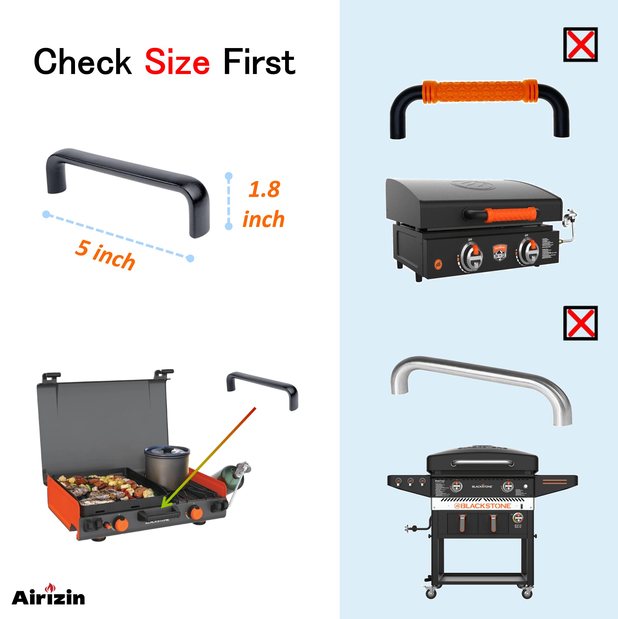 Airizin Griddle Handle Replacement for Blackstone Adventure Ready