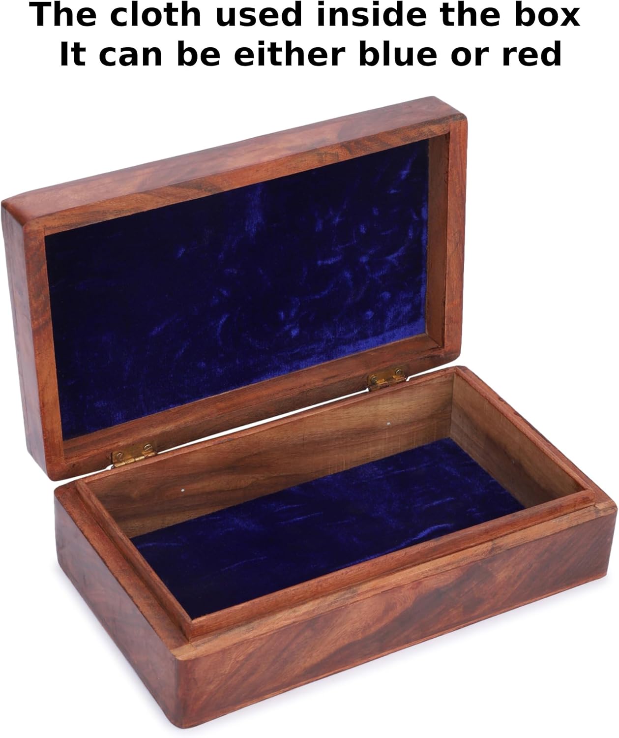 Ajuny Hand Carved Wooden Jewelry Storage Box Multipurpose Decorative Vintage Style Keepsake Trinket Case Holder Treasure Chest Necklace Earring Organizer Great Gift