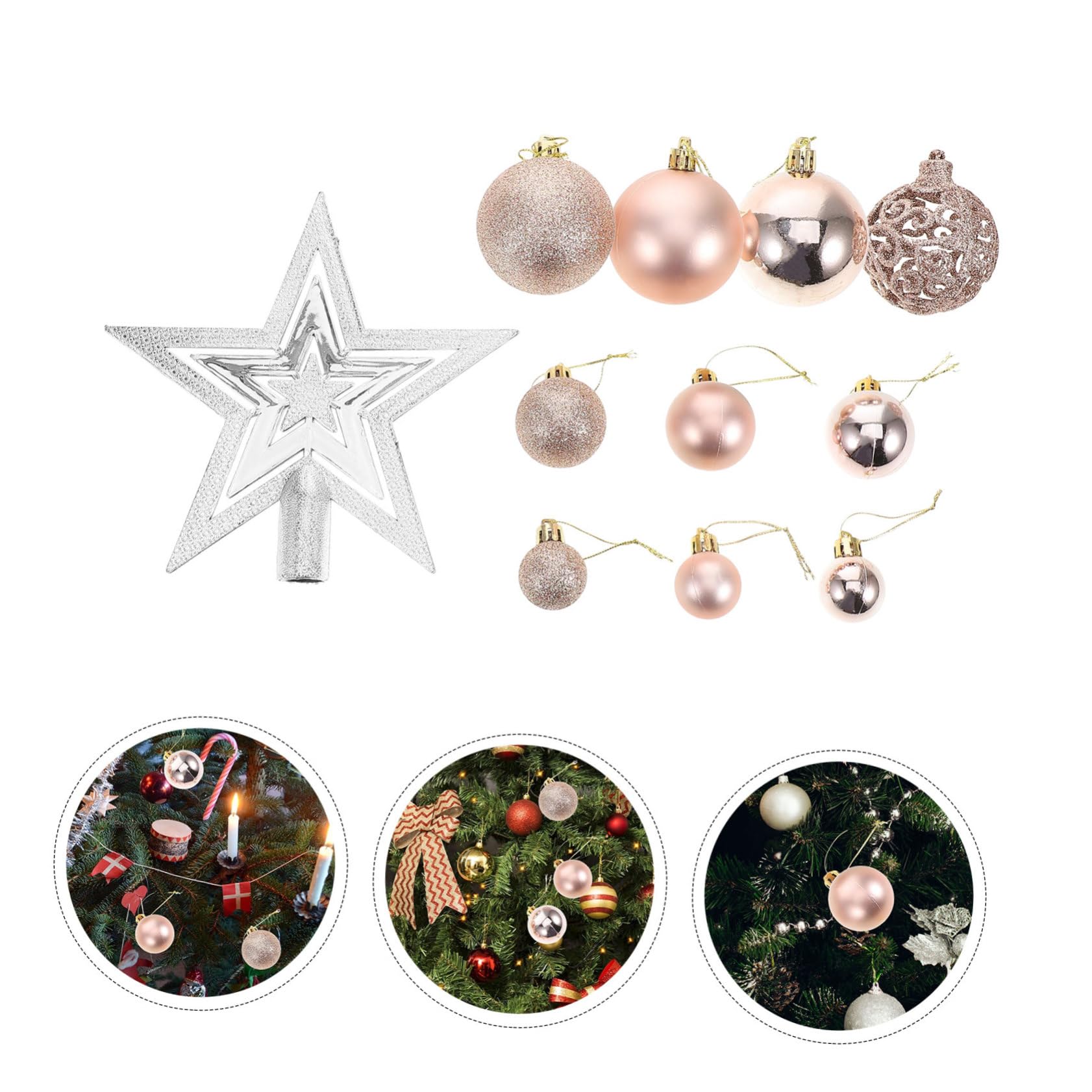 jojofuny 100 Pezzi Palle Natalizie in Abs per Decorazioni Natalizie Soffici e Resistenti per Feste di Natale