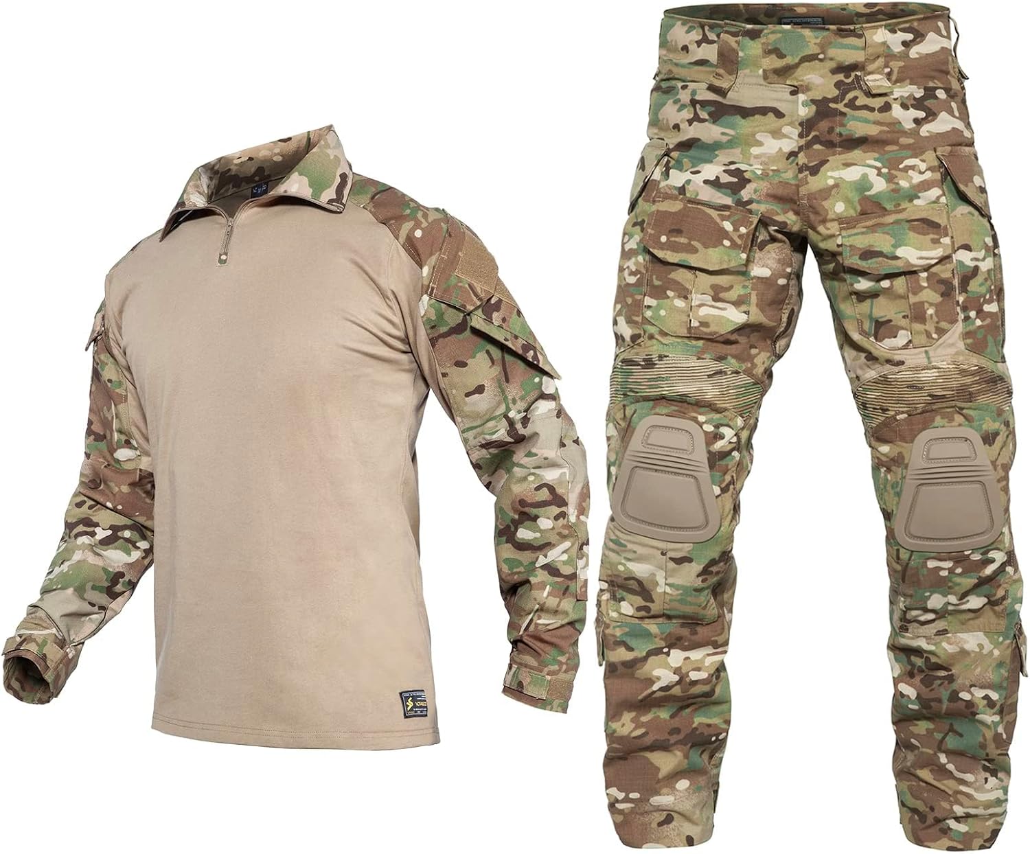 YEVHEV G3 Combat Suit Military Apparel Set Tactical Camouflage Clothing Hunting Uniform Paintball Gear with Knee Pads for Men