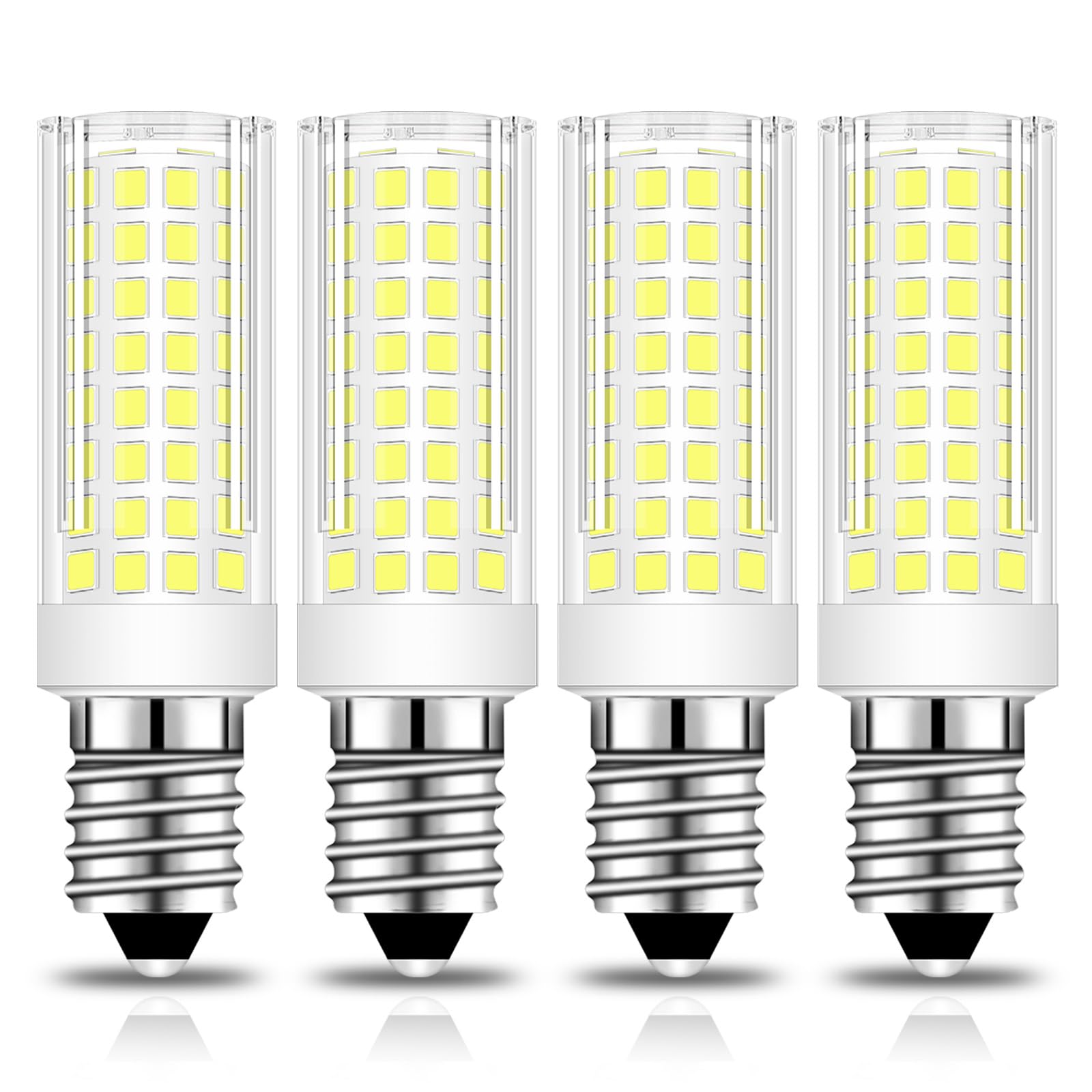 TRIJZHOU E14 LED Light Bulb 6W (60W Halogen Equivalent), Cool White 6000k, AC220-230V, 600 Lumen, Non Dimmable, E14 SES Bulb for Cooker Hood, 4 Packs