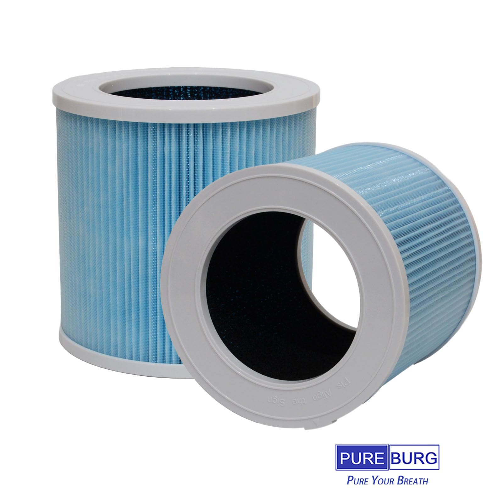 PUREBURG Filtro de repuesto compatible con el purificador de aire Gonrair GL-K802, paquete de 3 unidades H13 HEPA de carbón activado de 3 etapas, filtración de aire limpio y polvo COV