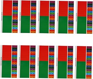 ERINGOGO Mini Kalimba Note Stickers 10pcs Thumb Piano Scale Stickers Keyboards Piano Color Stickers Piano Stickers Piano Key Stickers Piano Keyboard Stickers Finger Piano Scale Sticker Pp