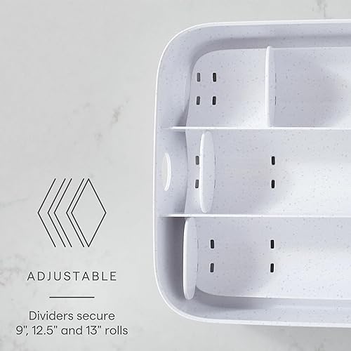 Miniatura 4 de YouCopia StoraRoll - Dispensador de envoltorios 3 en 1, organizador de cajones para papel de aluminio, envoltura de plástico, pergamino y papel