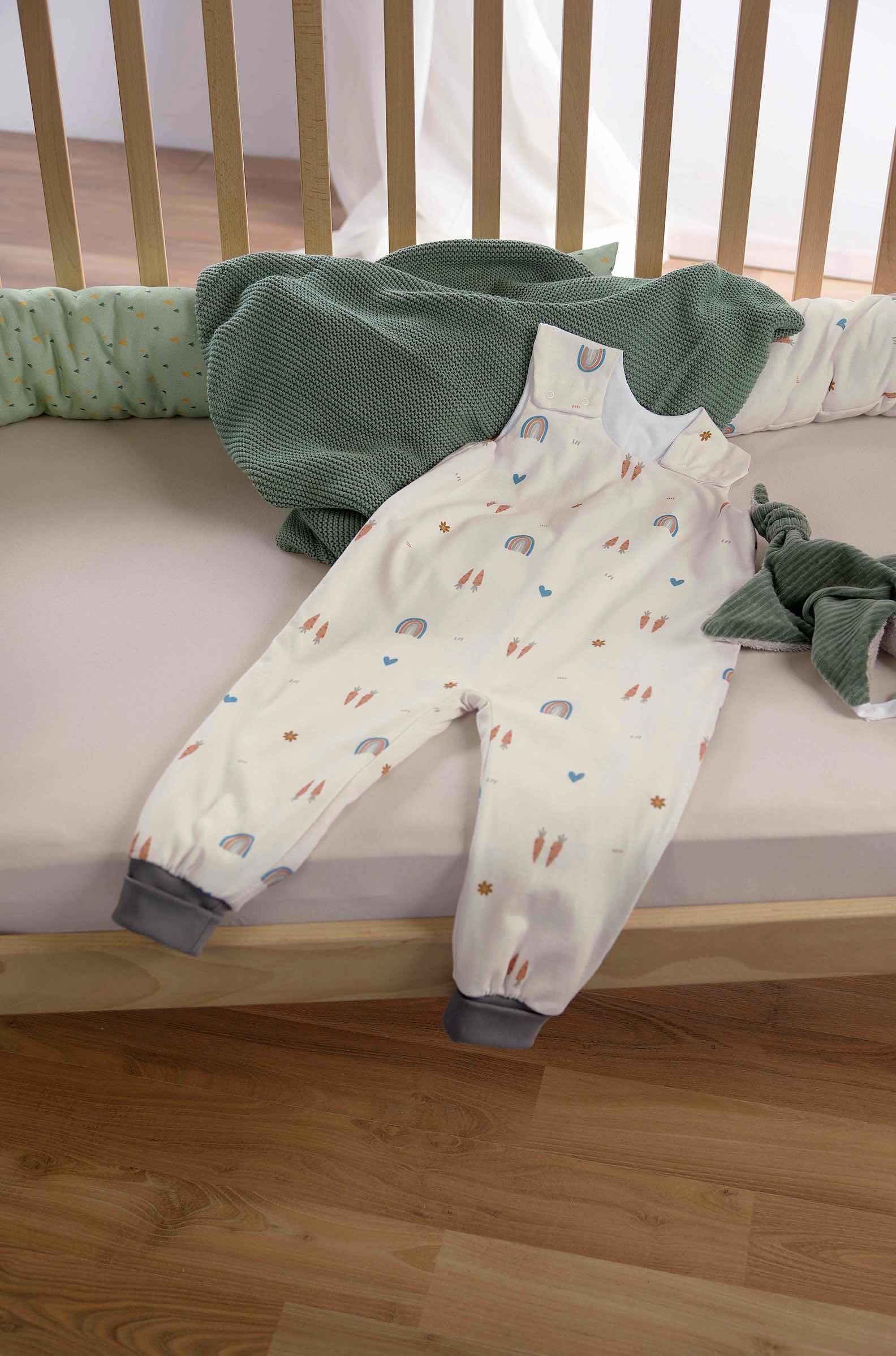 Odenwälder BabyNest Sommer Schlafsack mit Füßen/Hopsi/atmungsaktiv/0,5TOG/ideal für heiße Sommertag