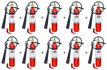 Eco Fire Co2 Type 4.5 Kg Fire Extinguisher (Red and Black) Pack of 10