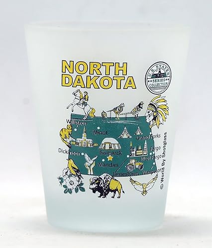 Copa de chupito de la colección North Dakota US States Series