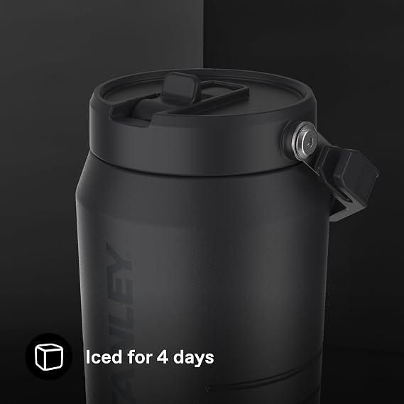 STANLEY IceFlow Flip Straw 2.0 Pipetli Termos Su Şişesi 1.9 Litre - Siyah 2.0 | Paslanmaz Çelik