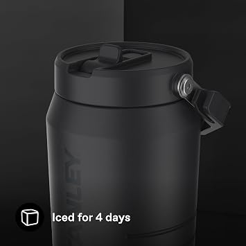 STANLEY IceFlow Flip Straw 2.0 Pipetli Termos Su Şişesi 1.9 Litre - Siyah 2.0 | Paslanmaz Çelik