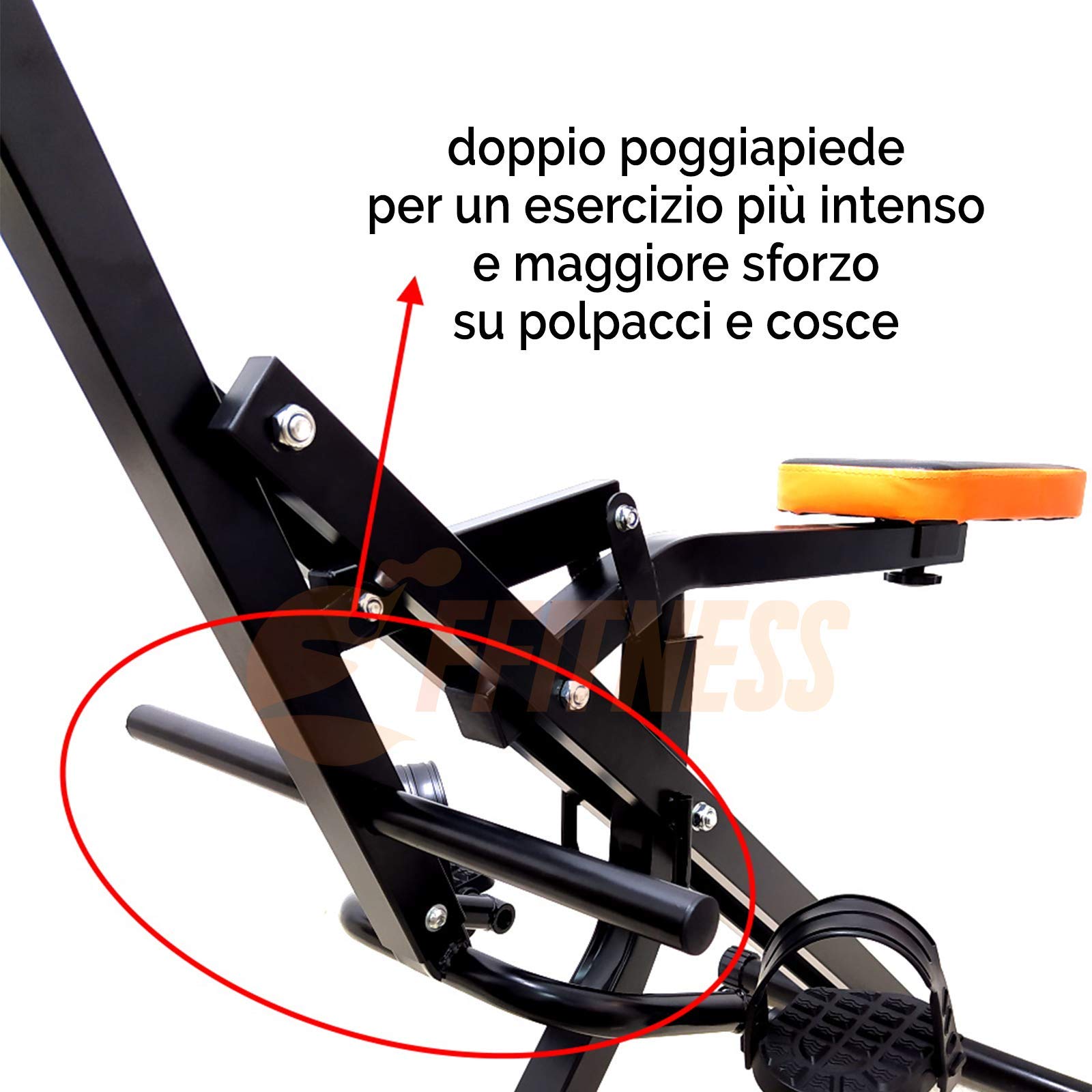 Total Power Pump FLTBC300-R Body Crunch Attrezzo Ricondizionato con Display computerino LCD Home Fitness Trainer attrezzo Multifunzione per Glutei, Addominali, Gambe, Braccia