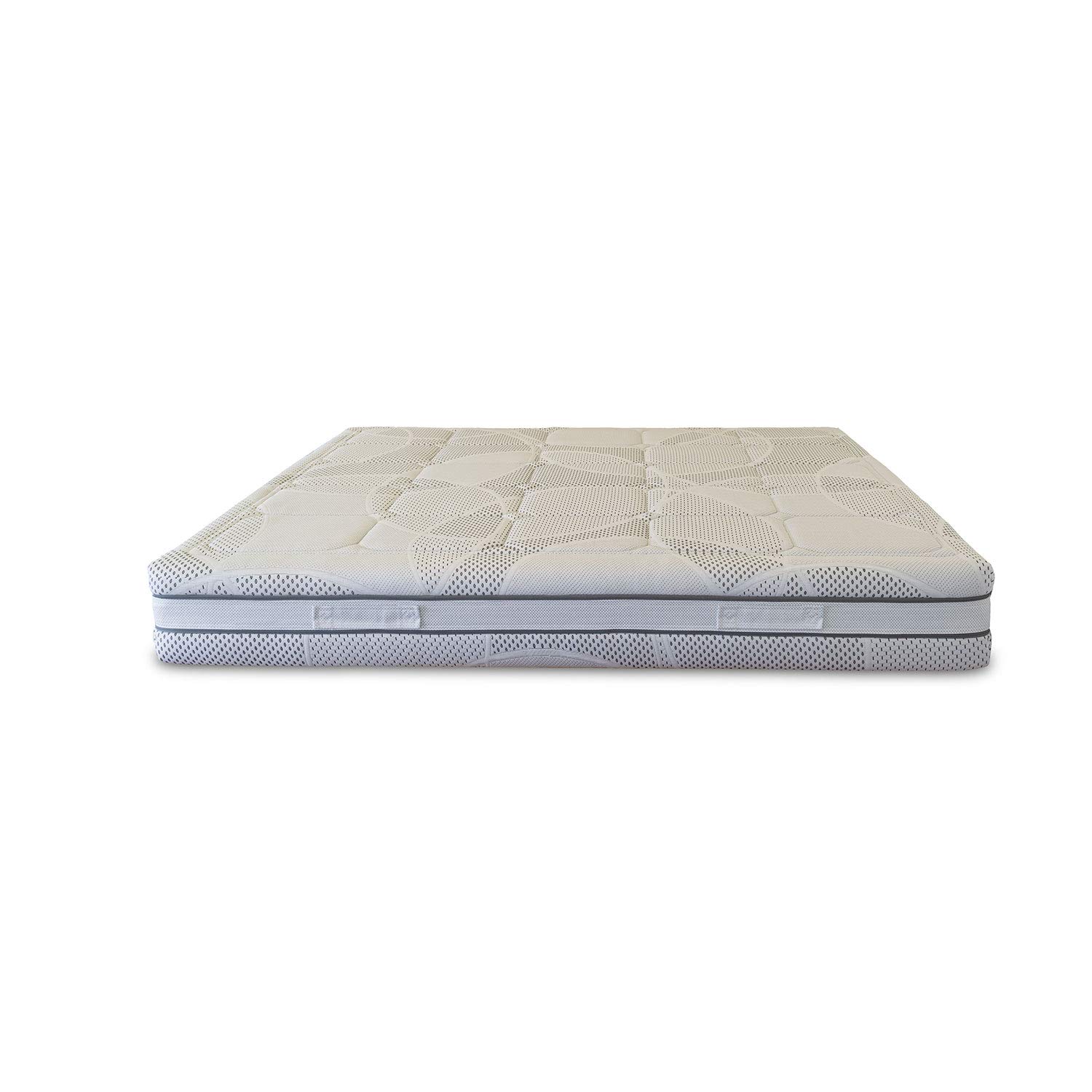 Flexinn Materasso in Memory foam con 1600 Molle insacchettate indipendenti e Memory Gel. Altezza: 25 cm, rigidità 8 su 10. Sfoderabile. Dispositivo Medico Classe I (160x190)