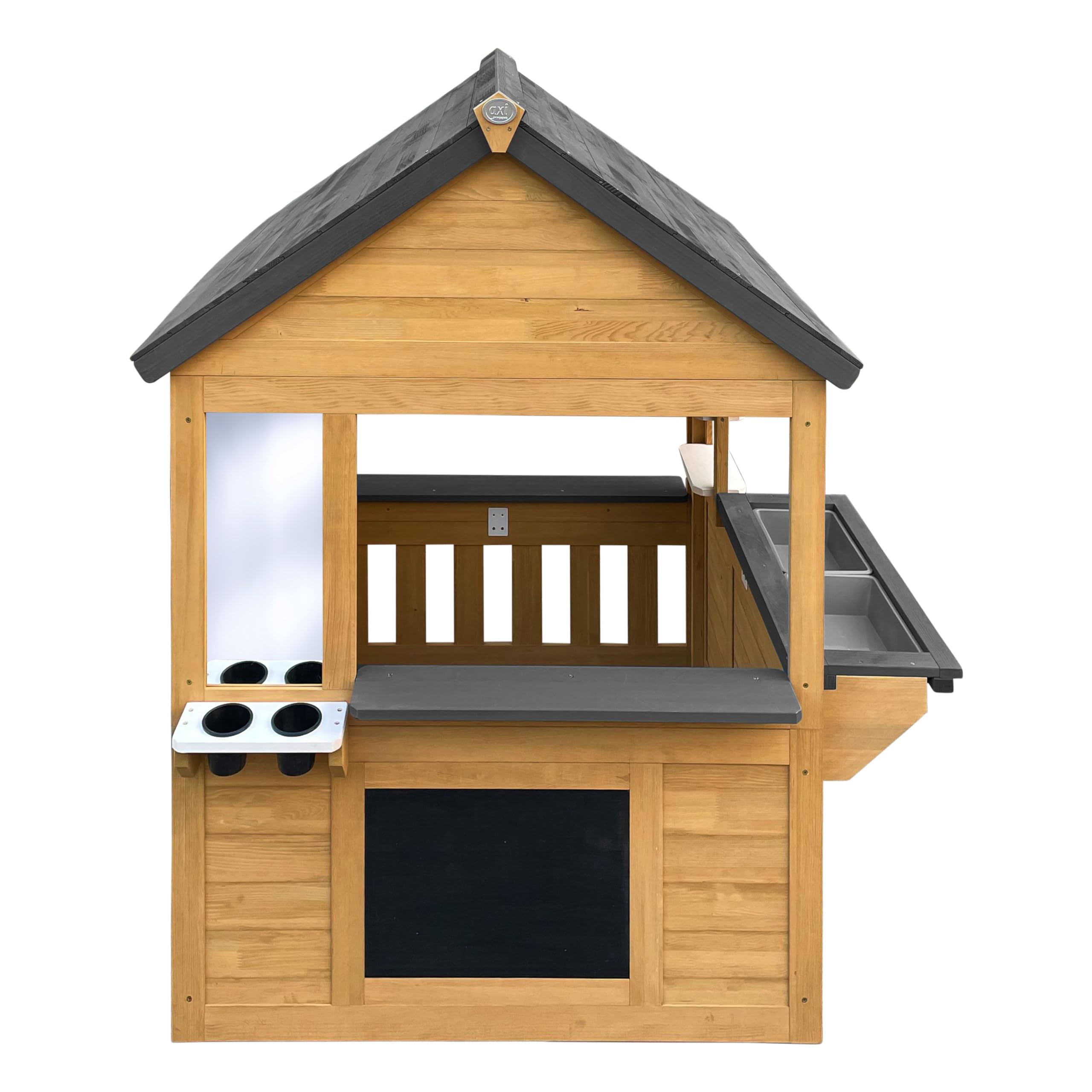 Axi Lynn Maisonnette en Bois, Marron/Anthracite | Maisonnette De Jardin pour L'Extérieur, Bois De Pruche Fsc 100% | Maison De Jeux avec Cuisine pour Enfants
