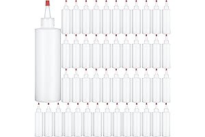 Jinei Squeeze Bottles Bulk: 60 Pack Leak-Proof Plastic Art and Kitchen Squeeze...