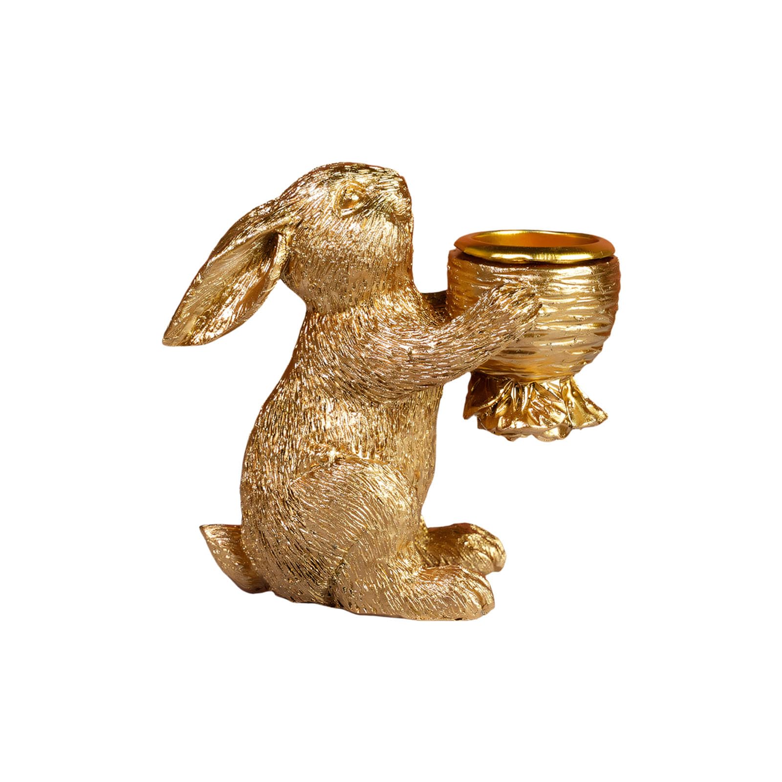 Bunnies Tealight Holders Resin Rabbits Statue Figurines Ornament Spring Home Decors Easter Decorations Easter Statue