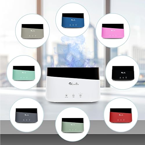 Miniatura 5 de LP300HUM LivePure Aqua Flame Humidificador ultrasónico (0.19 galones), humidificador con tecnología de vibración con difusor de aceites esenciales,