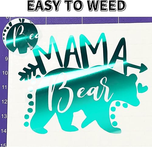 Miniatura 3 de Lya Vinyl Rollo de vinilo permanente de espejo cromado, 12 x 8 pies, vinilo autoadhesivo de PET verde para Cricut, Silhouette Cameo, rollo de vinilo