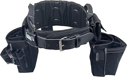 Miniatura 4 de BOULDER BAG Ultimate Electrician's MAX Combo con cómodo cinturón de herramientas de apoyo en la espalda, hebilla de cinturón de cuero, cinturón de