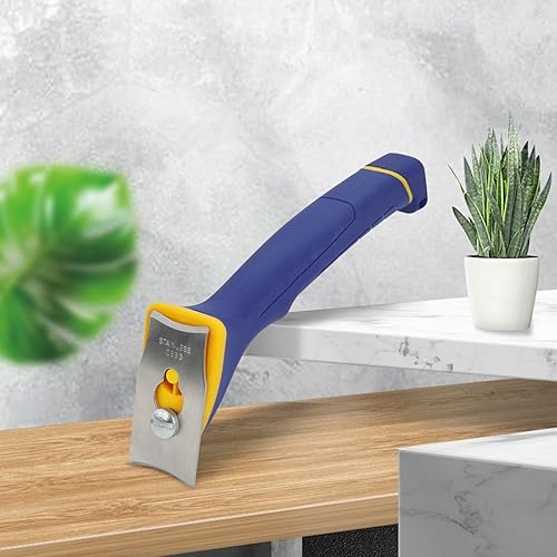 Miniatura 5 de MANUFORE Rascador de pintura de contorno de agarre suave, 6 cuchillas diferentes de acero inoxidable para quitar pintura, barniz, masilla u óxido