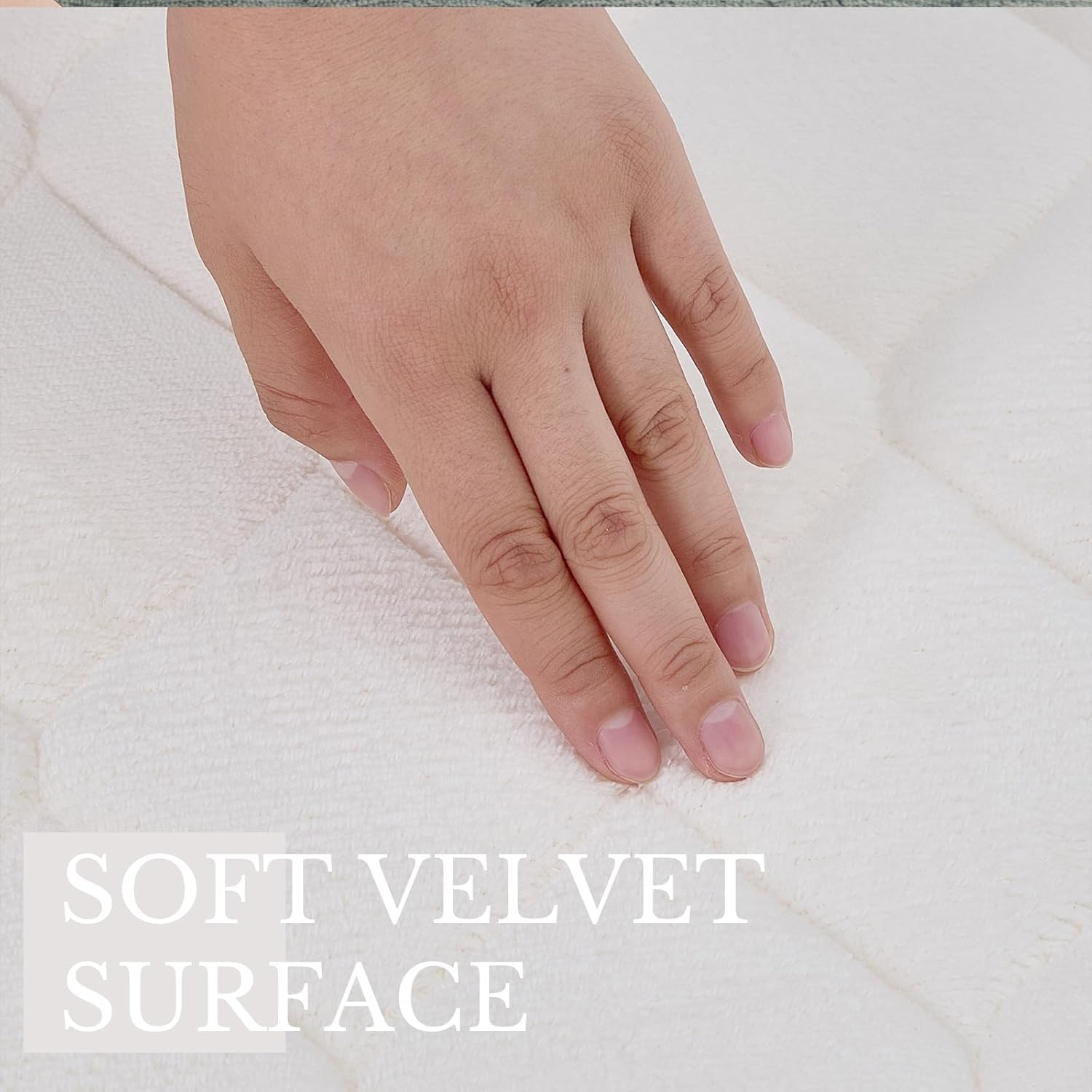 3Pcs Bathroom Rugs Set, Memory Foam Bath Mat Set, Soft Absorbent Non-Slip Bathroom Mats, Machine Washable Quick Dry Bathroom Decor - Perfect for Shower, Bathtub White