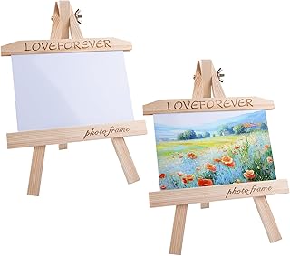 Framendino, 2 Pack Sublimation Photo Frames Blanks Heat Transfer Wood Picture Stand for DIY Prints Family Pictures