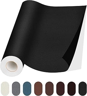Leather Repair Patch, 17X79 inch Self Adhesive Repair, Large Tape for Couches, Furniture, Car Seats, Cabinets, Wall, Handbags (17X79 inch, Black)