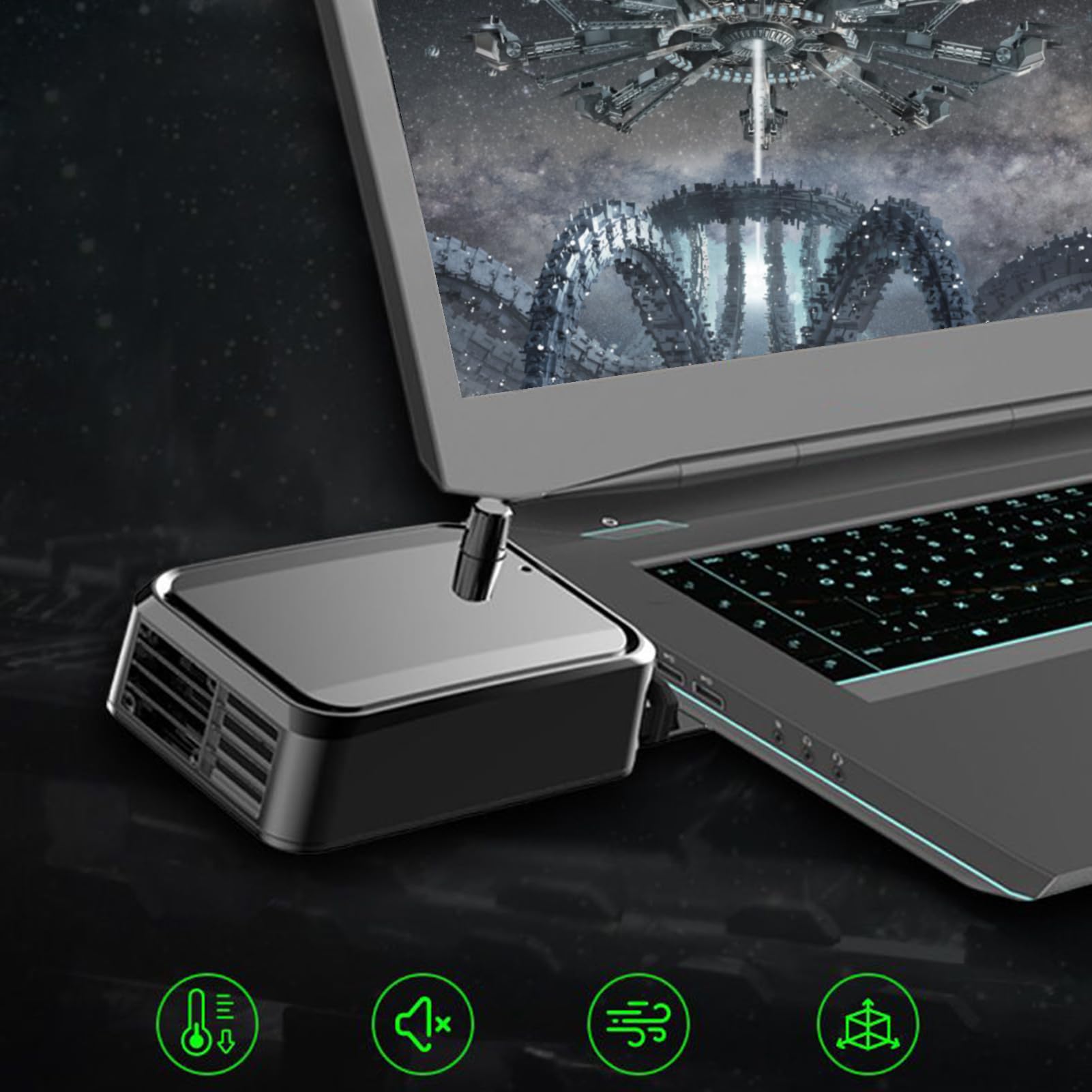 Ventola Di Raffreddamento Per Computer Portatile: Aspiratore D'aria Laterale Aspirazione, Dissipatore Di Calore Per Computer Portatile A Basso Rumore, Pad Di Raffreddamento, Refrigeratore
