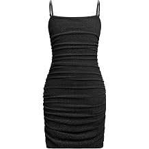 IBTOM CASTLE Teen Girls Formal Dress Sleeveless Ruched Bodycon Mini Dresses