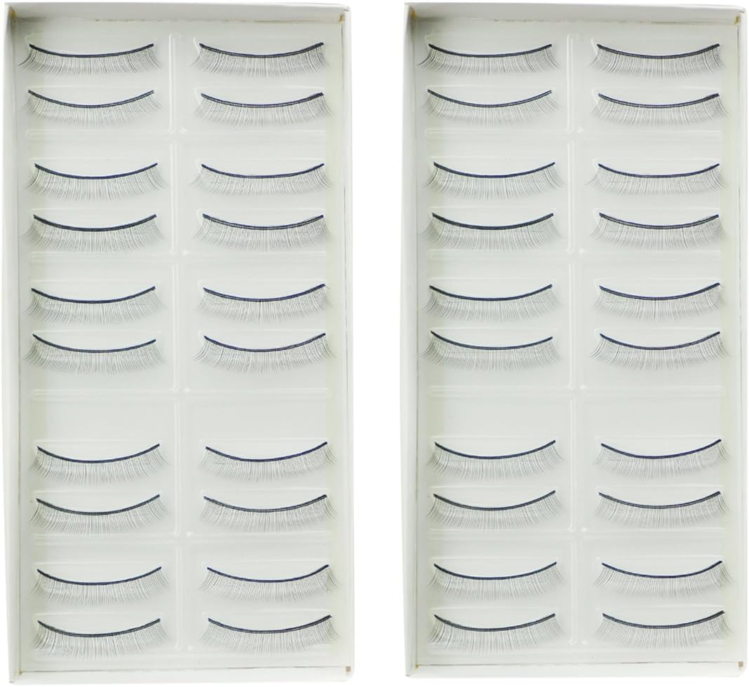 BEYELIAN Practice False Eyelashes Fake Eye Lash Strip for Learning Training Eyelash Extensions 10 Pairs/Box (2 boxes)