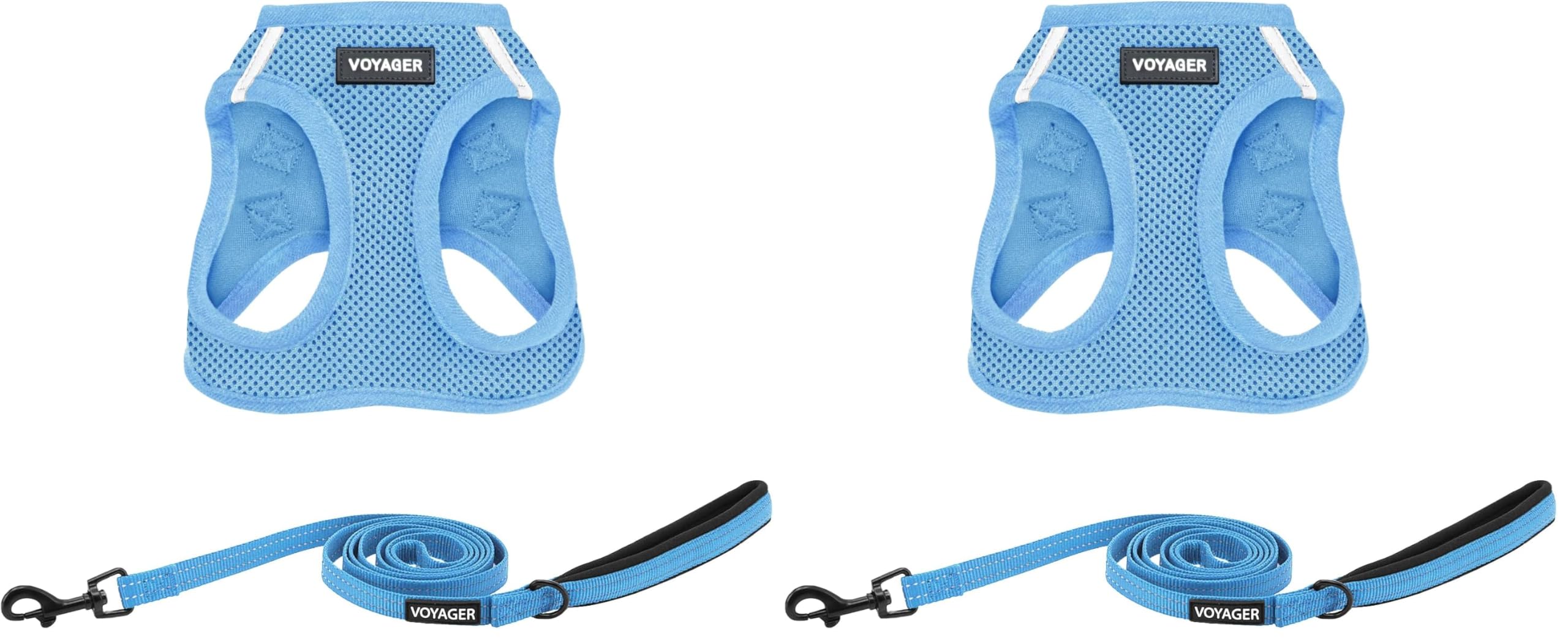 Voyager Step-in Air All Weather File Kablo Demeti ve Yansıtıcı Köpek 1,5 m Neopren Saplı Tasma Kombo Best Pet Supplies tarafından Küçük, Orta ve Büyük Irk Yavrular için - Tasma Koşum Takımı (Bebek