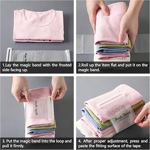 Miniatura 7 de Organizador de armario, cinturón de almacenamiento, autoadhesivo, duradero, de PVC, para apilar, para ropa plegada, para el hogar, camisas,