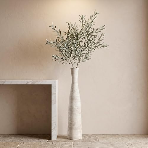 Ceramic Tall Floor Vase, 29" Terracotta Large Decorative Vases Home Decor | Rustic Farmhouse Vintage Big Standing Flower Vase for Pampas Grass, Living Room, Kitchen, Bedroom Decoration