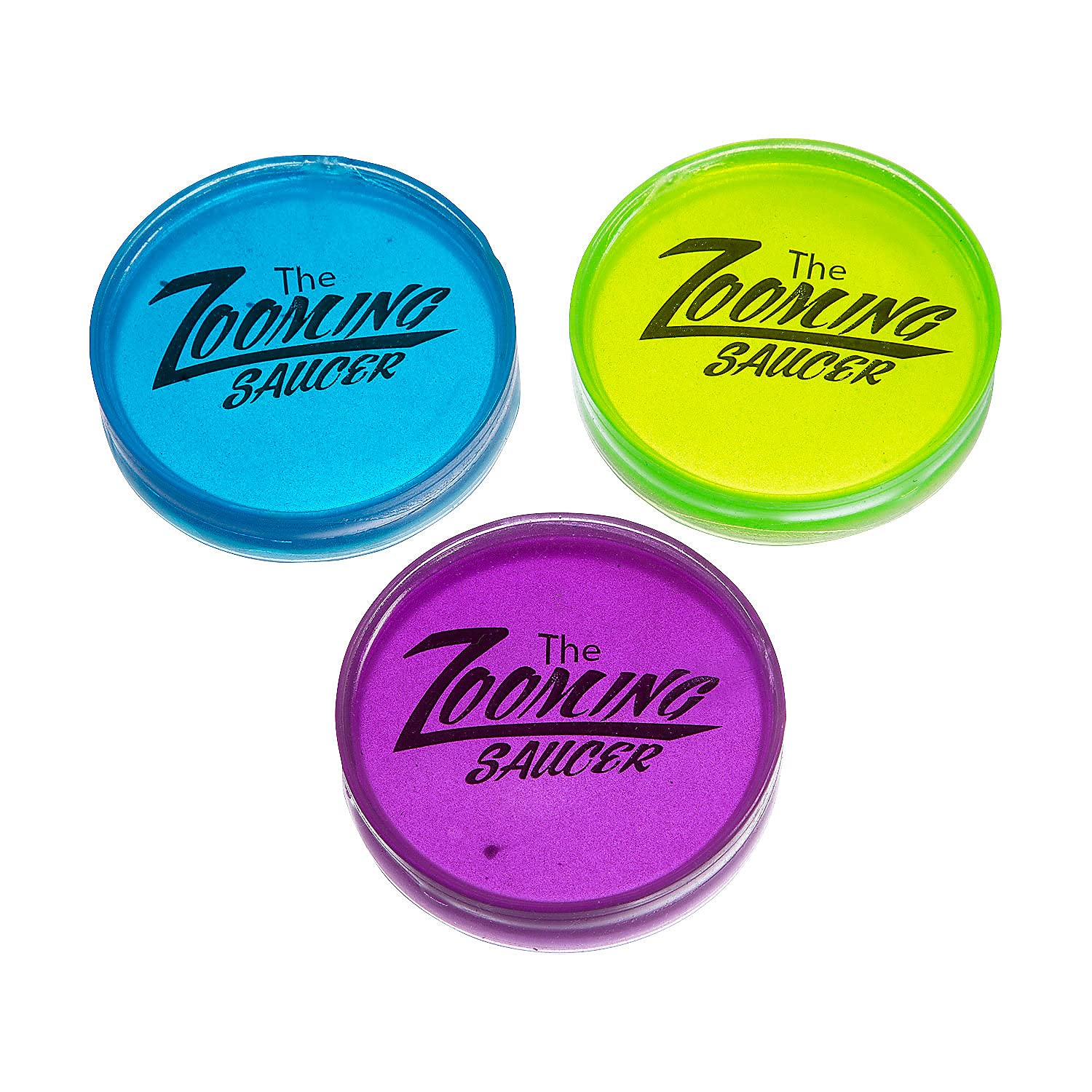 Fun Express Fear Not Sports™ Glow-in-The-Dark Zooming Saucers - Toys - 12 Pieces