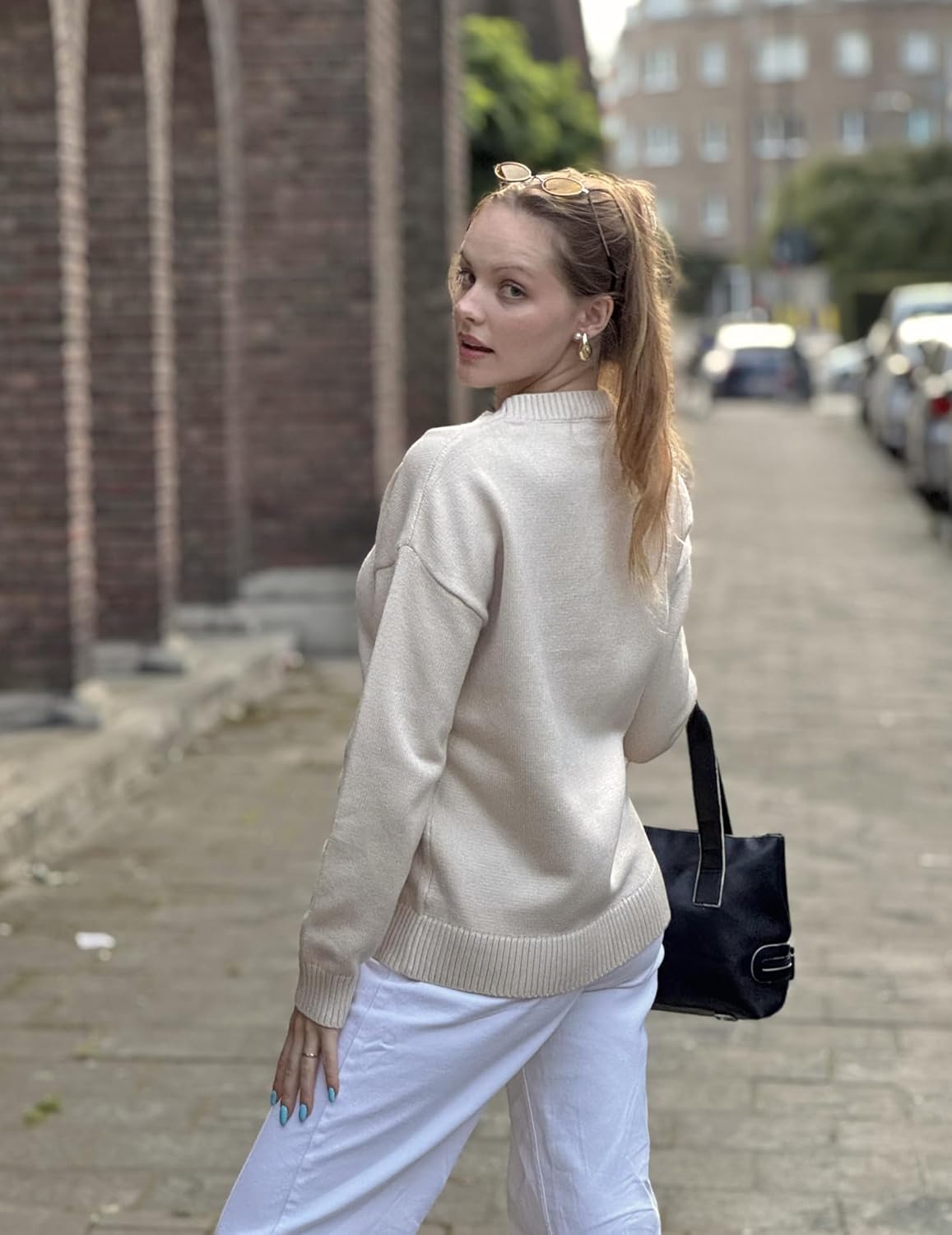 Zeagoo Fall Sweaters for Women 2026 Long Sleeve Crewneck Ribbed Knit Pullover Sweater Loose Fit Basic Jumper Tops - Image 5