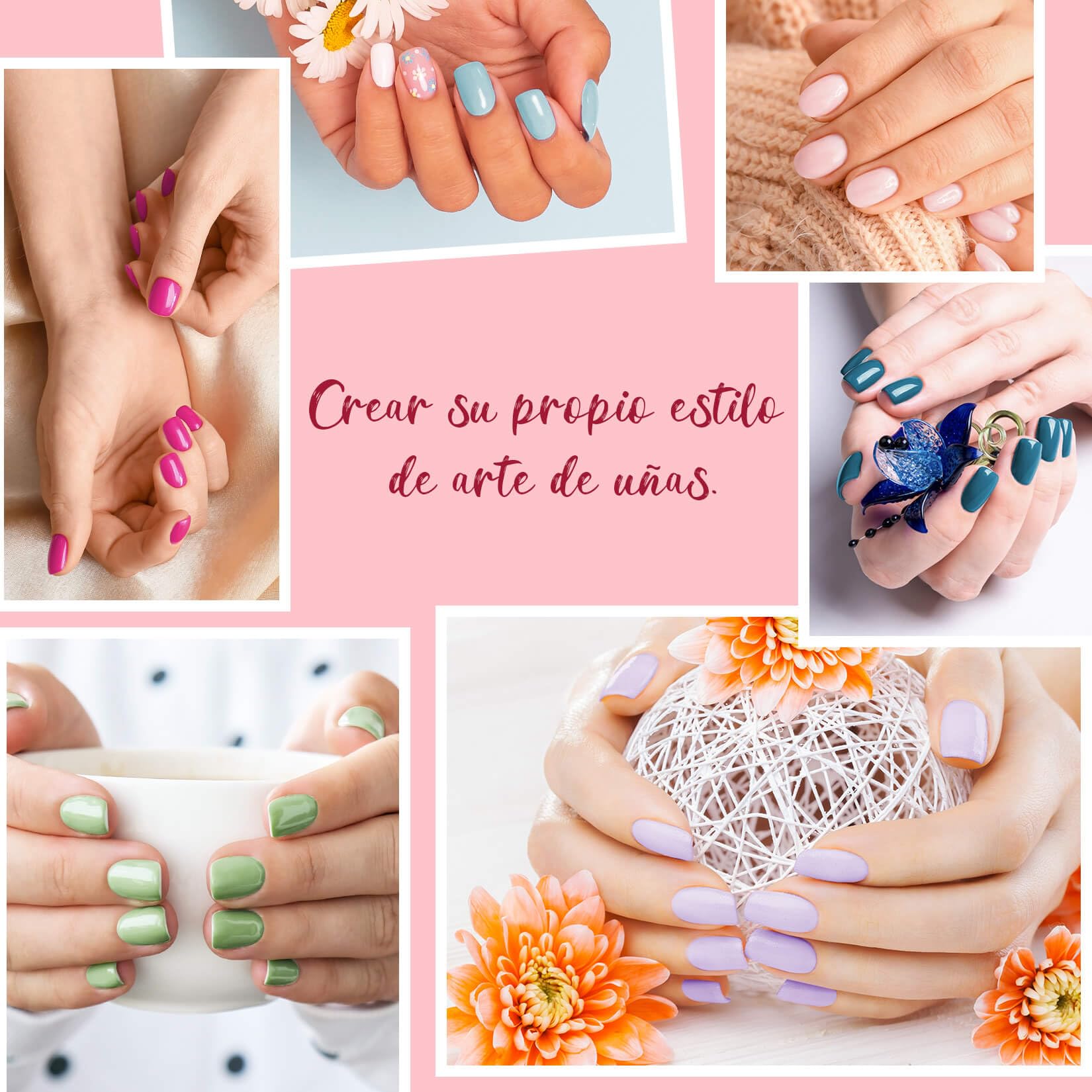 Kit Uñas Semipermanentes Phoenixy 40 Colores Esmalte Semipermanente con Lámpara 48W U V/LED Uñas Semipermanentes Kit Completo con Accesorios